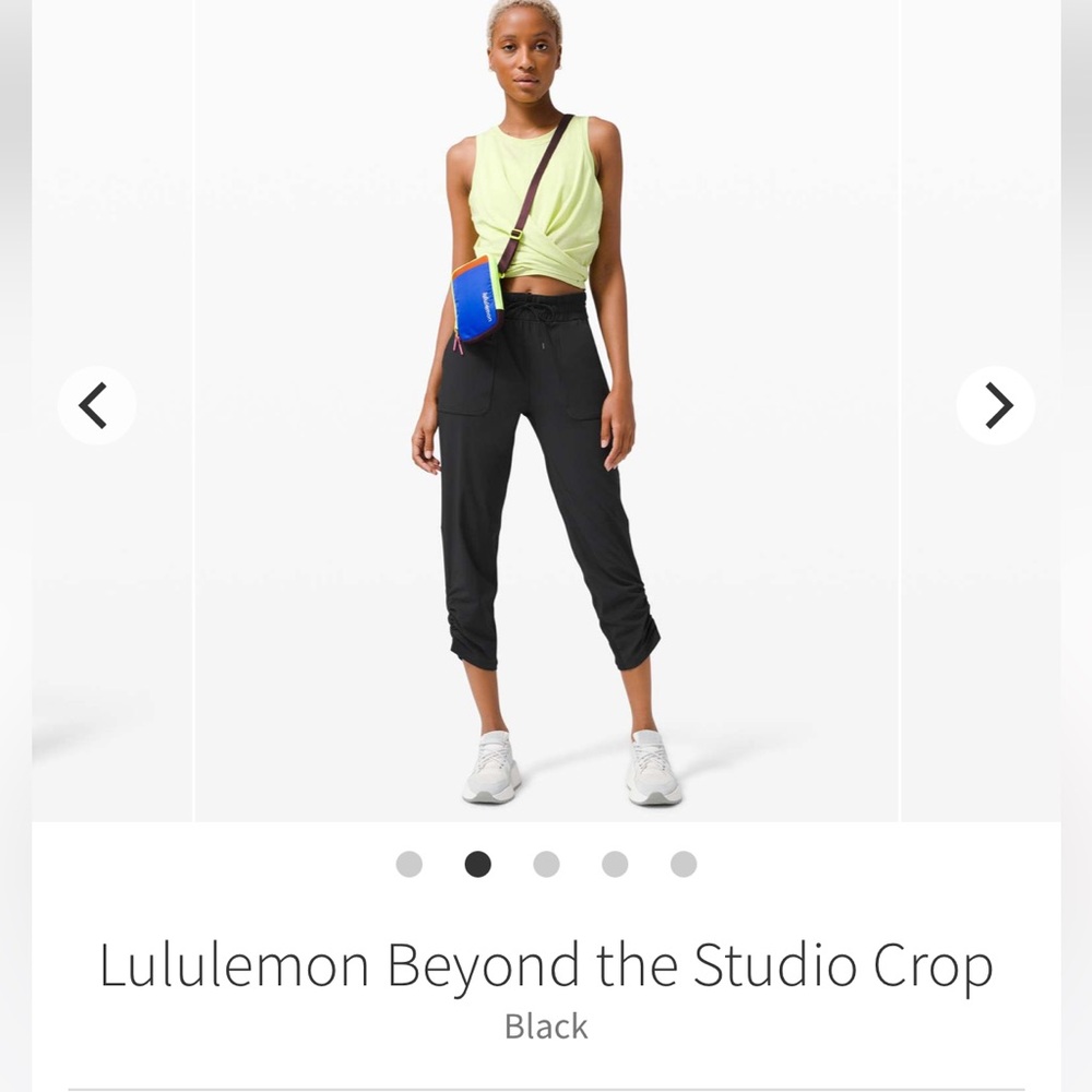 Lululemon Black Beyond the Studio Crop Pants
